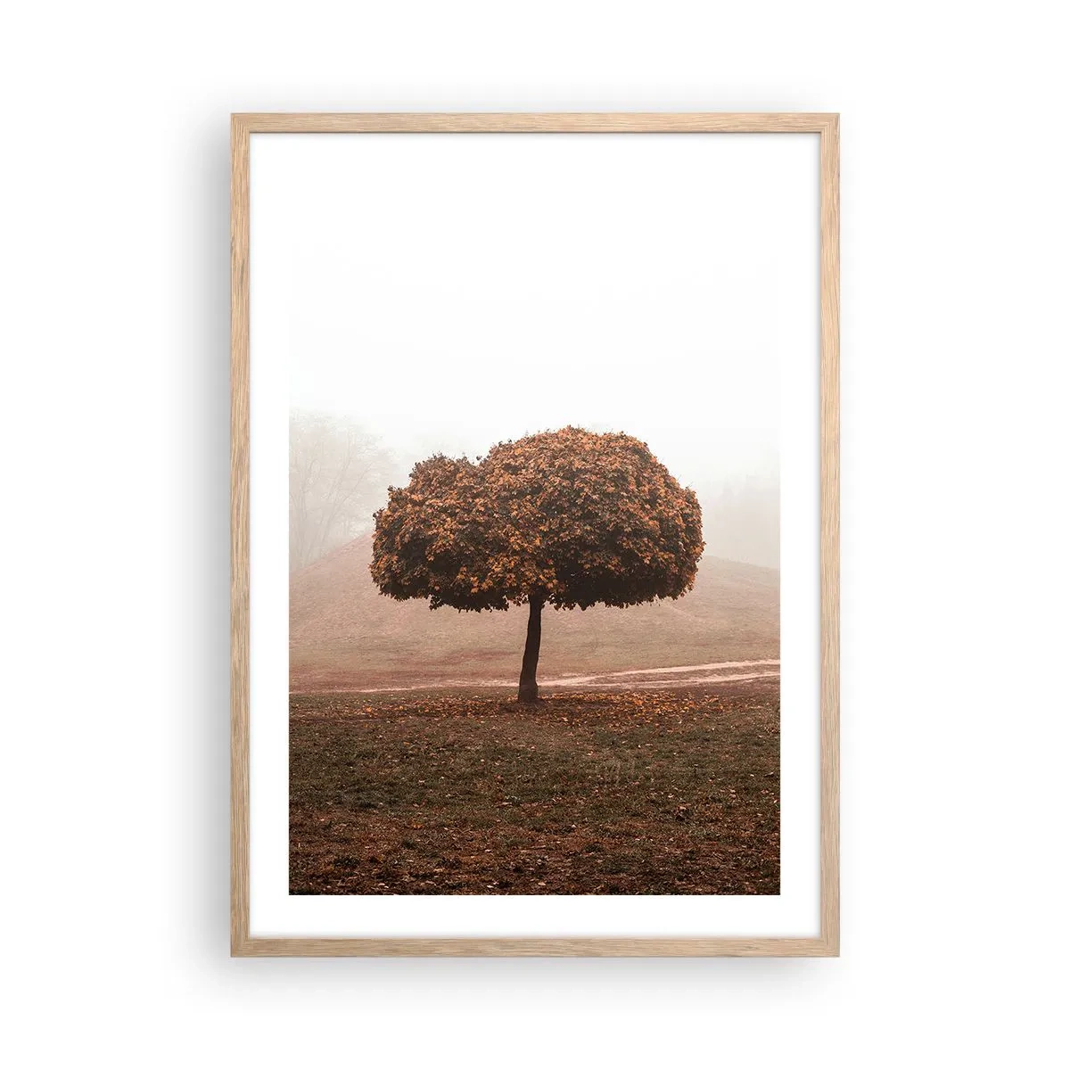 Poster în ramă de stejar deschis - După o vară aglomerată - 50x70 cm