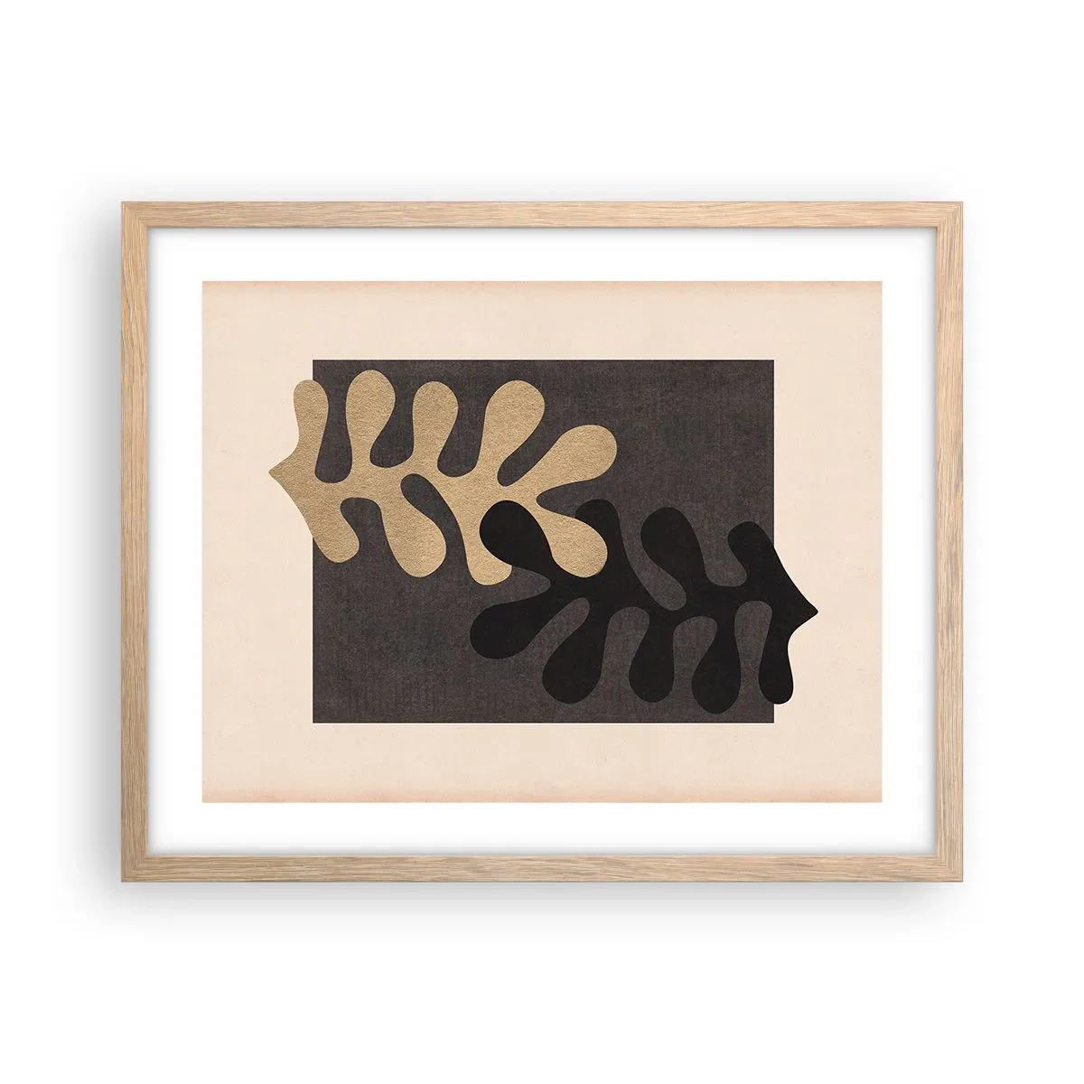 Poster în ramă de stejar deschis - Absență și completare - 50x40 cm