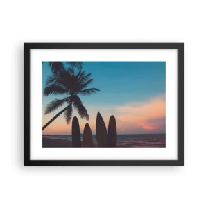 Poster în ramă neagră - Și mâine ne vom distra - 40x30 cm