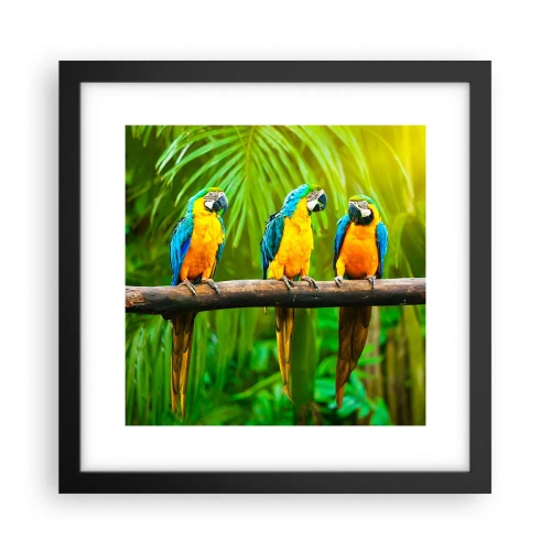 Poster în ramă neagră - Și ai auzit că ea...? - 30x30 cm
