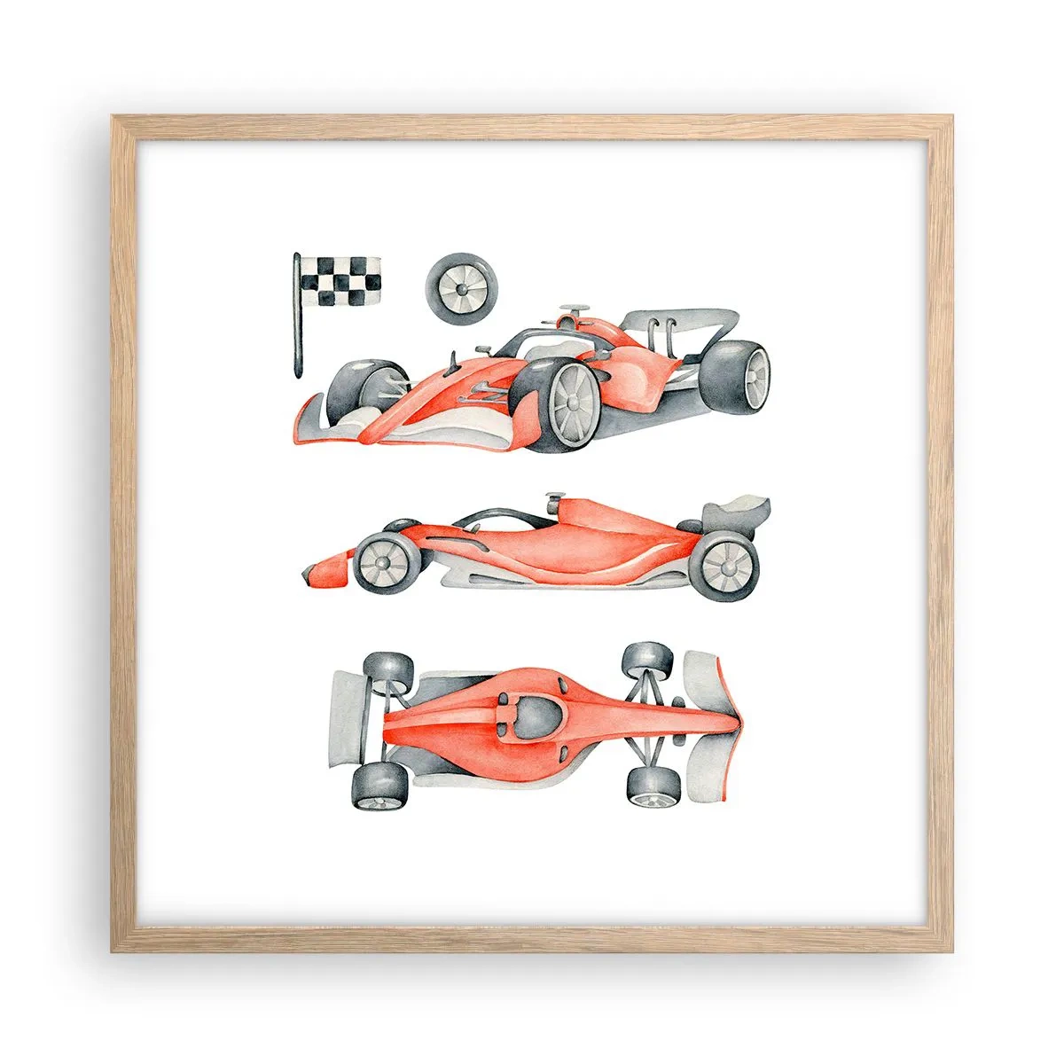 Poster în ramă de stejar deschis - Prindeți visul - 50x50 cm