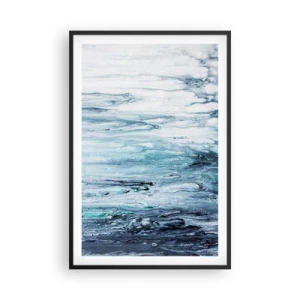 Poster în ramă neagră - Țurțuri de albastru - 61x91 cm