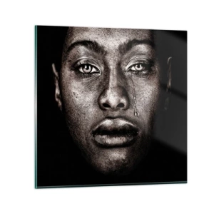 Tablou pe sticlă - O singură lacrimă - 30x30 cm