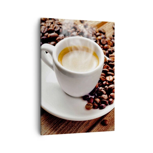 Tablou pe pânză - Cafea pe bancă - 50x70 cm