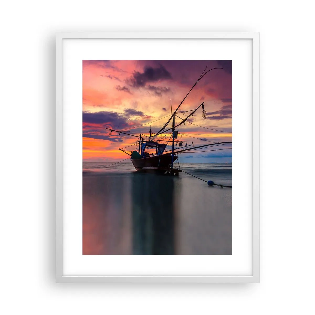 Poster în ramă albă - O seară exotică - 40x50 cm