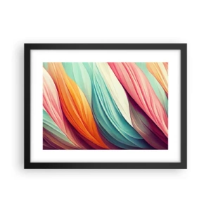 Poster în ramă neagră - Țesătură de curcubeu - 40x30 cm