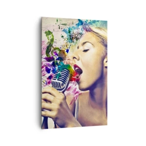 Tablou pe pânză - Pictează lumea cu vocea ta - 80x120 cm