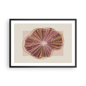 Poster în ramă neagră - Abstracția radială - 70x50 cm