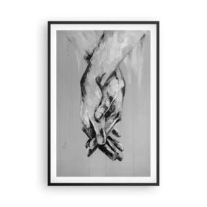 Poster în ramă neagră - Începutul... - 61x91 cm
