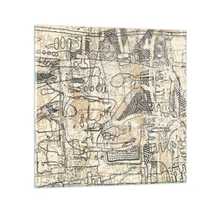 Tablou pe sticlă - Așteaptă să fie descifrat - 30x30 cm