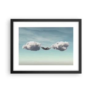 Poster în ramă neagră - Fericirea momentului - 40x30 cm