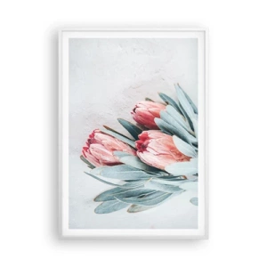 Poster în ramă albă - Rușinate de propria lor frumusețe - 70x100 cm