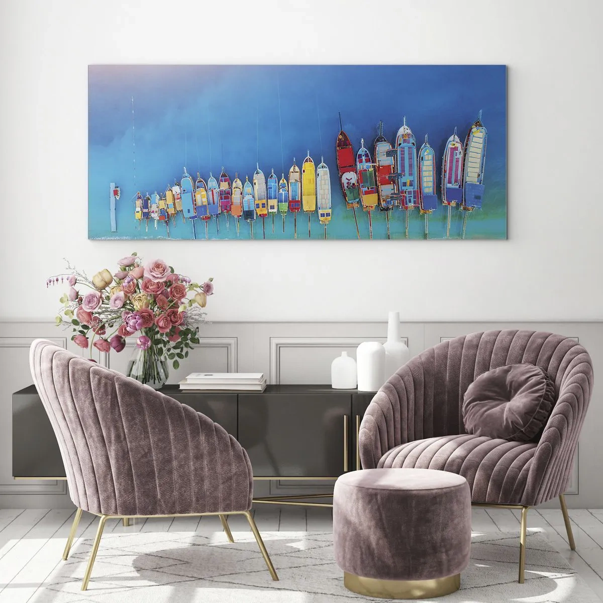 Tablou pe sticlă - Din perspectiva unei păsări - 160x50 cm