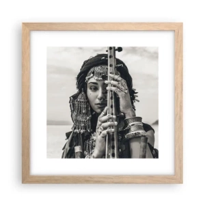 Poster în ramă de stejar deschis - Muzica orientală în sine - 30x30 cm