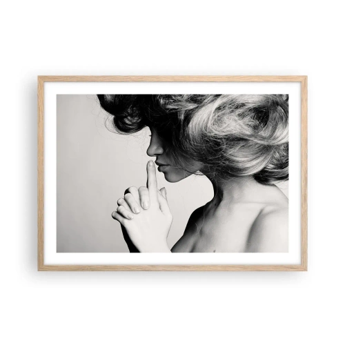 Poster în ramă de stejar deschis - Ascultă-te pe tine însuți - 70x50 cm