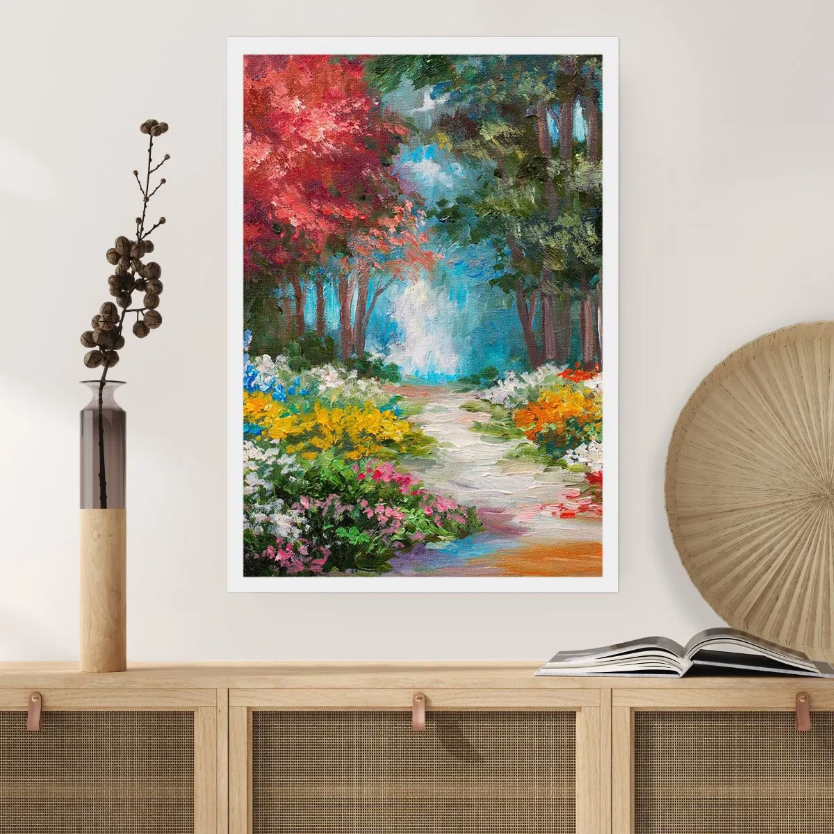 Poster - Grădină de pădure, pădure de flori - 61x91 cm
