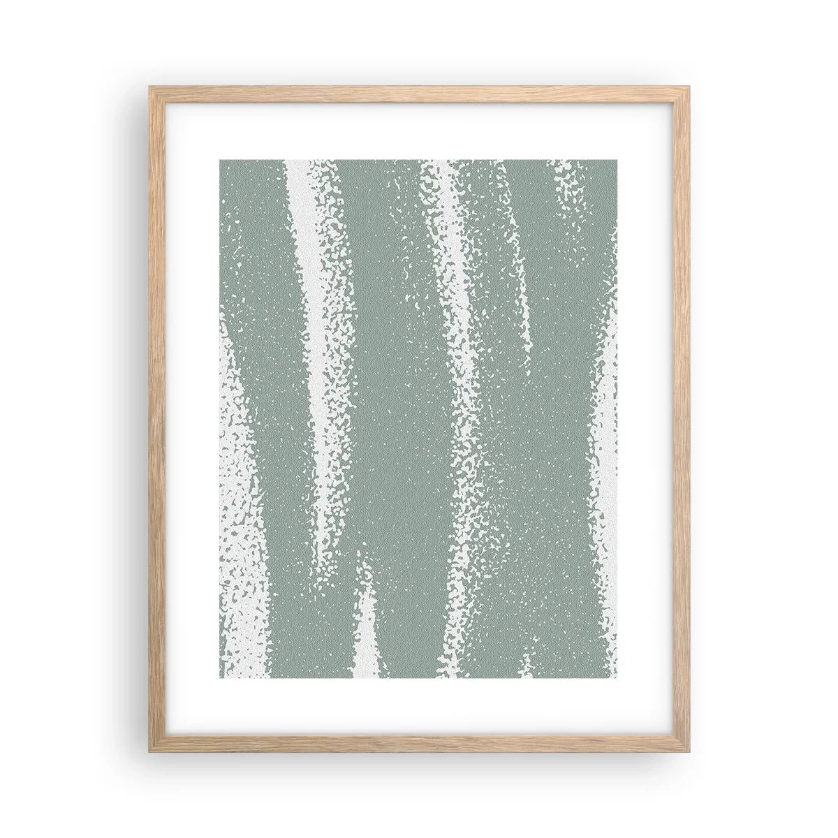 Poster în ramă de stejar deschis - Abstracție în stil de iarnă - 40x50 cm