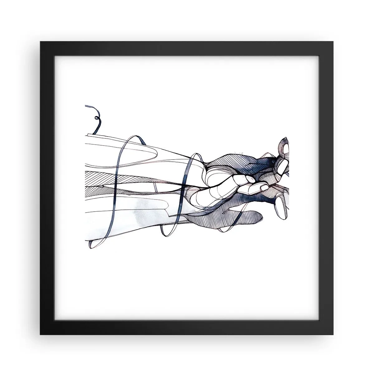 Poster în ramă neagră - Un studiu al atingerii - 30x30 cm