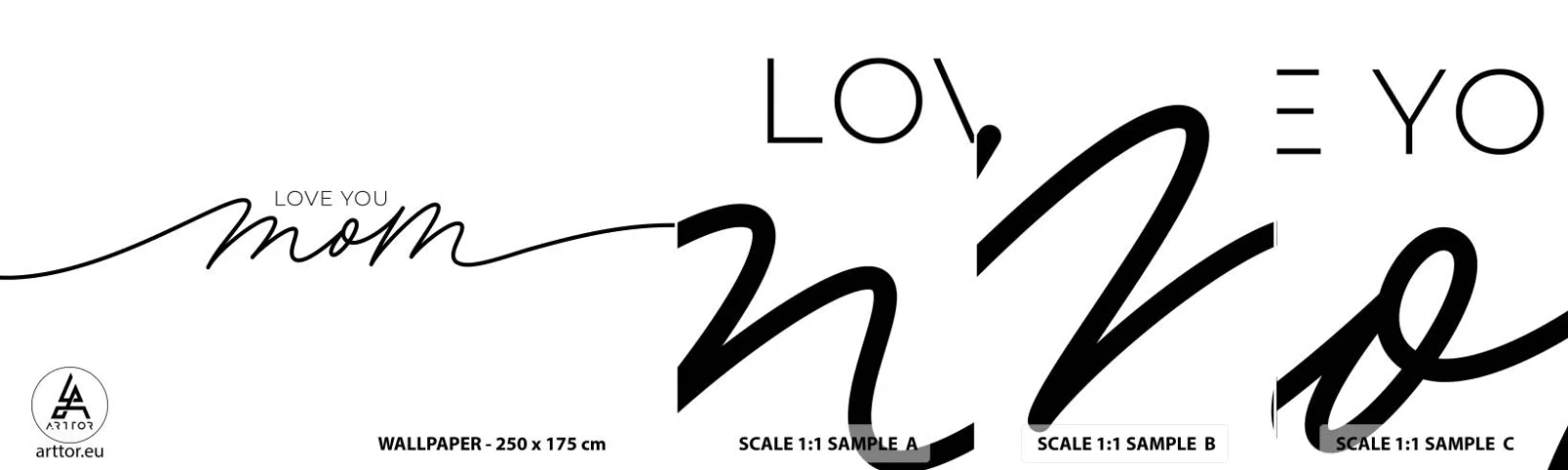 Mostră tapet autocolant Deluxe Sticker - Mare emoție - Tipografie, Afirmare, Maxim - 100x30 cm