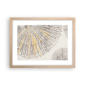 Poster în ramă de stejar deschis - Frumusețea razei - 40x30 cm