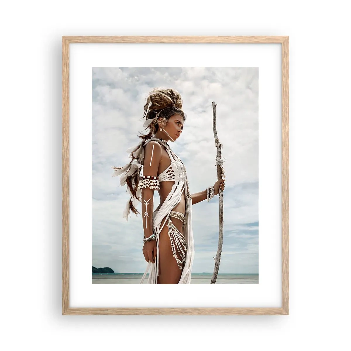 Poster în ramă de stejar deschis - Regina tropicelor - 40x50 cm