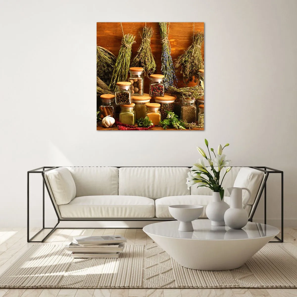 Tablou pe sticlă - Vrăjitorie de bucătărie - 40x40 cm