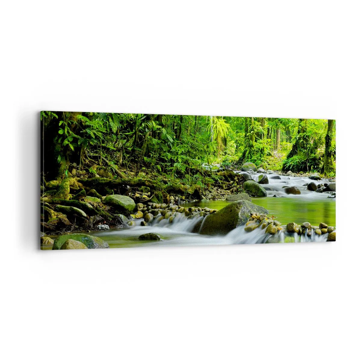 Tablou pe pânză - Să înotăm într-o mare de verde - 100x40 cm