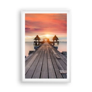 Poster în ramă albă - Vestul la est - 61x91 cm