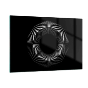 Tablou pe sticlă - Soarele Negru - 120x80 cm