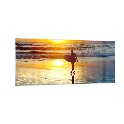 Tablou pe sticlă - Întoarcerea războinicului - 100x40 cm