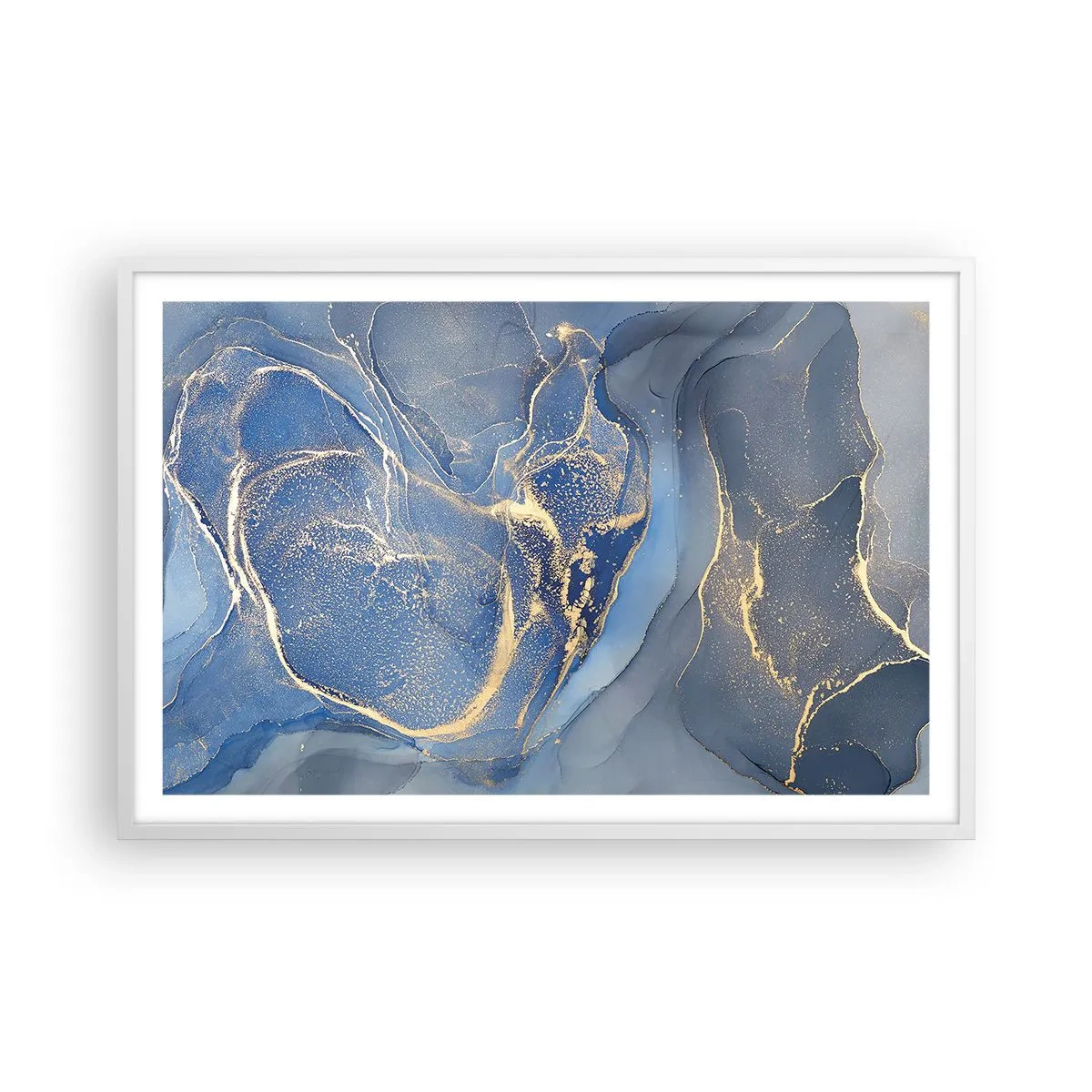 Poster în ramă albă - Praf de aur - 91x61 cm