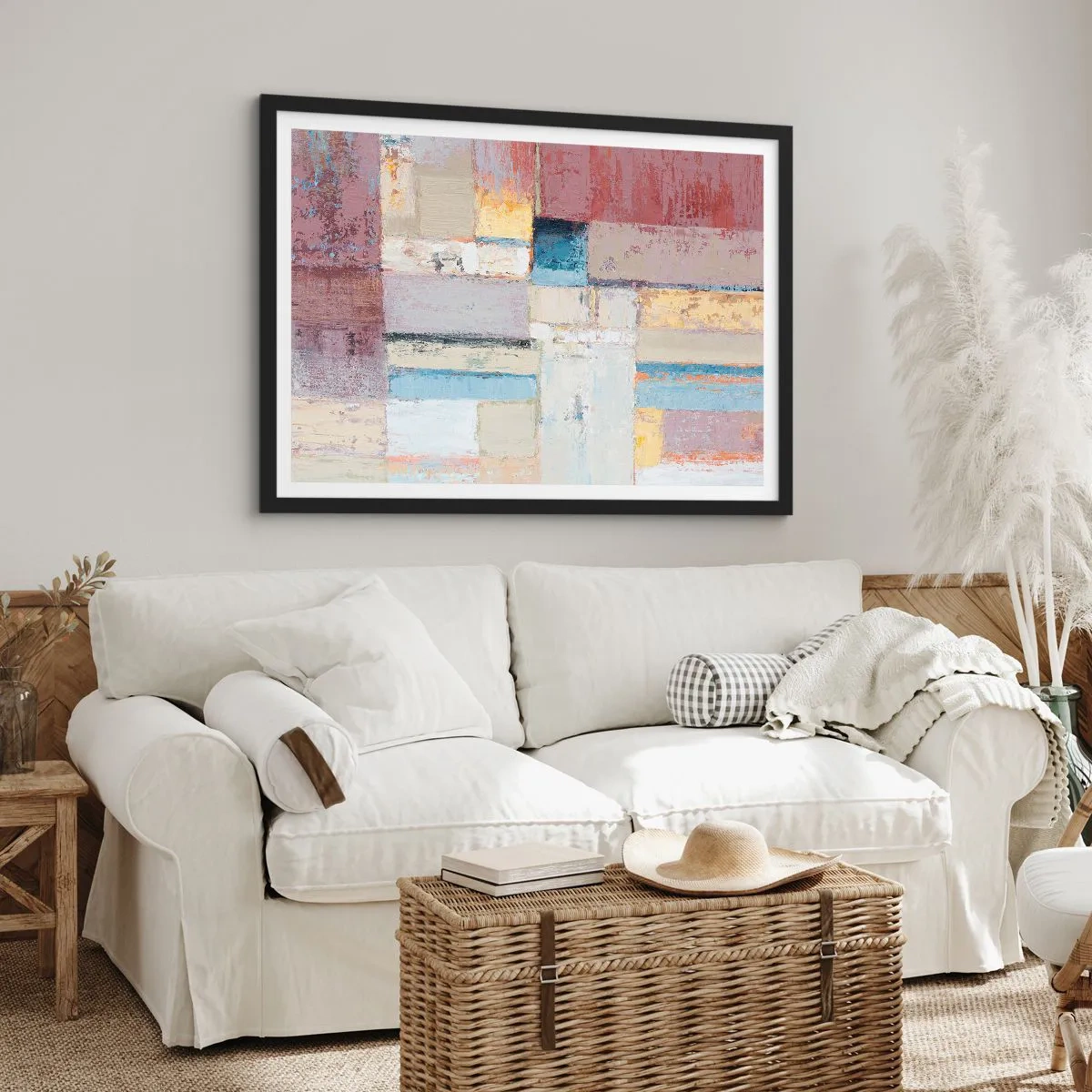 Poster în ramă neagră - Liniștea geometriei - 70x50 cm