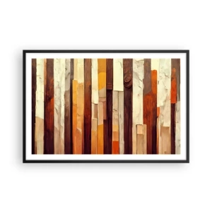 Poster în ramă neagră - Imnul copacilor din pădure - 91x61 cm