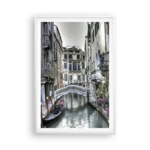 Poster în ramă albă - Timp de secole în reverie tăcută - 61x91 cm