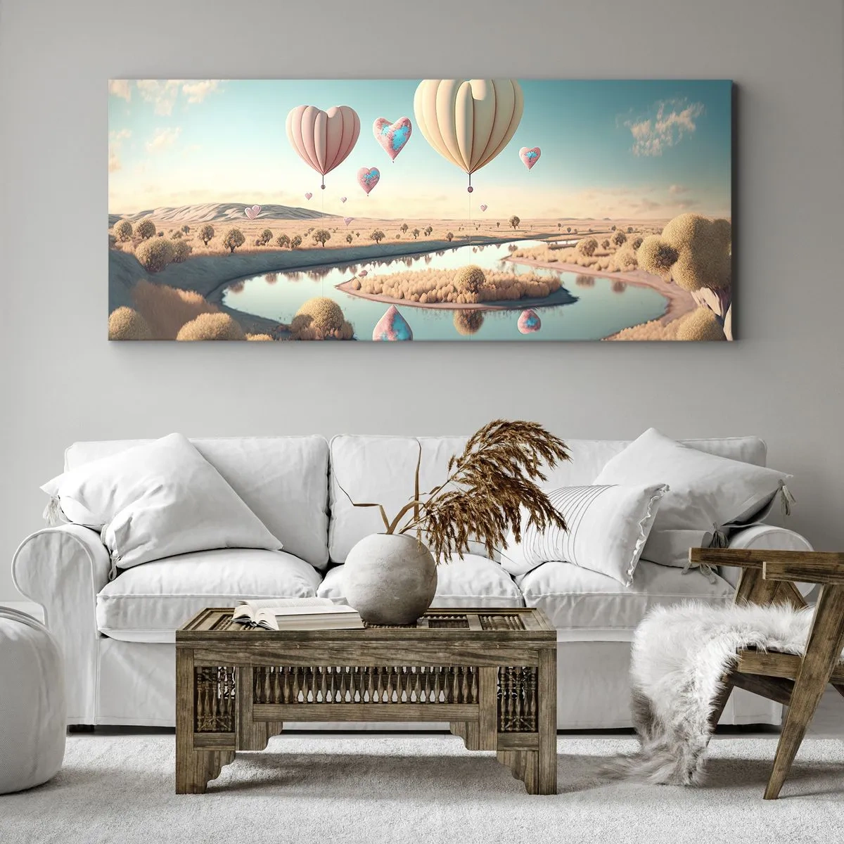 Tablou pe pânză - Iubirea ne înalță - 160x50 cm