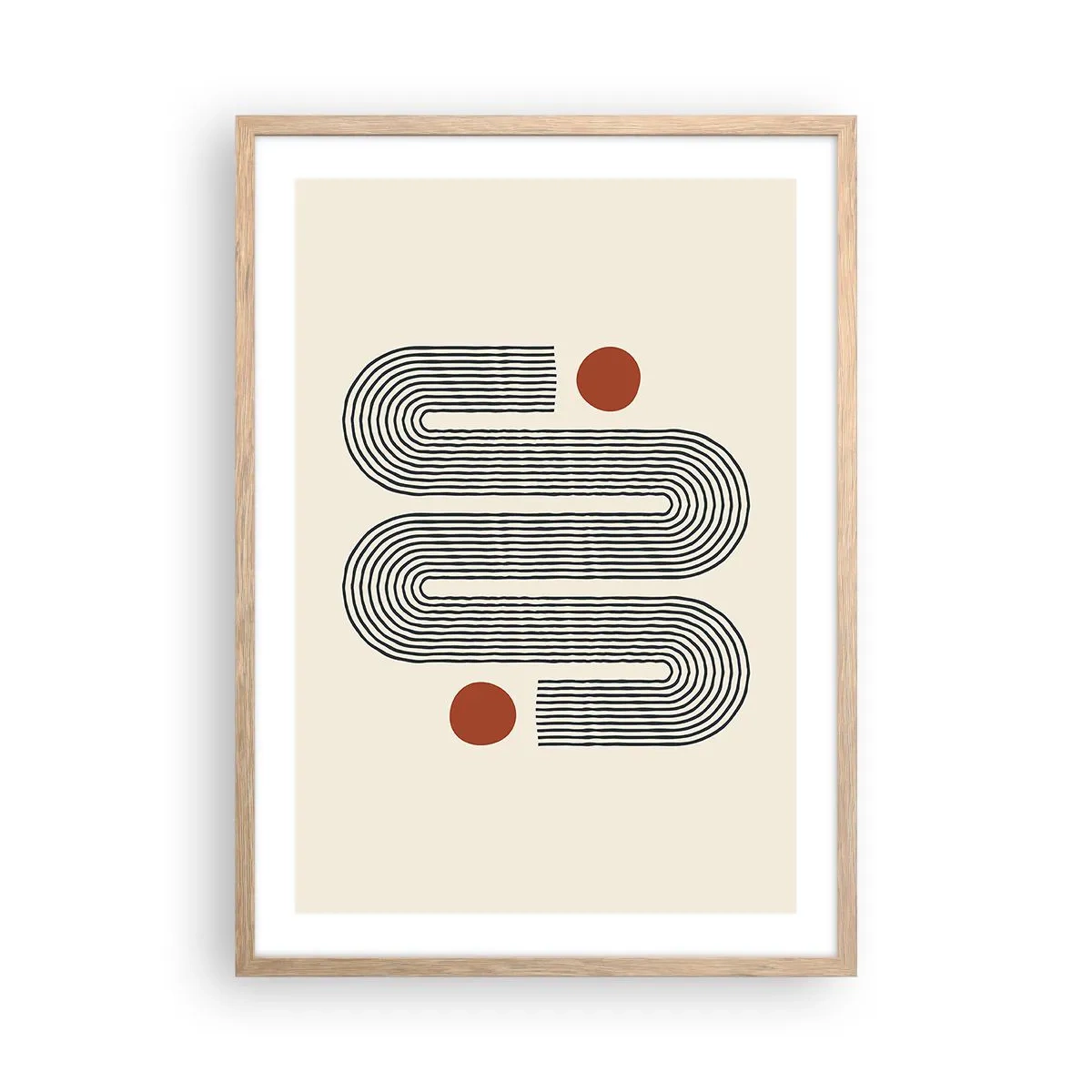 Poster în ramă de stejar deschis - De la început până la sfârșit - 50x70 cm