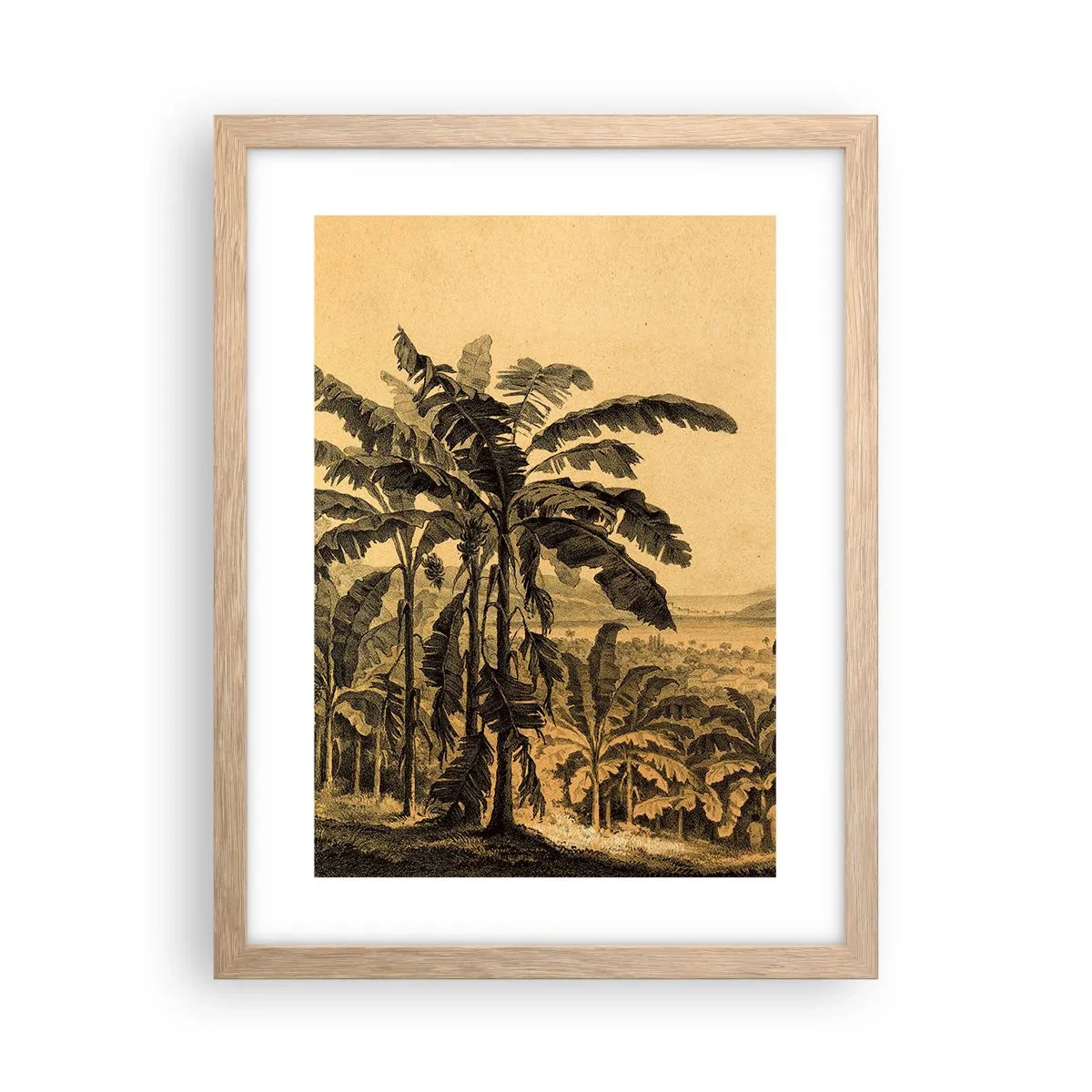 Poster în ramă de stejar deschis - În stil colonial - 30x40 cm