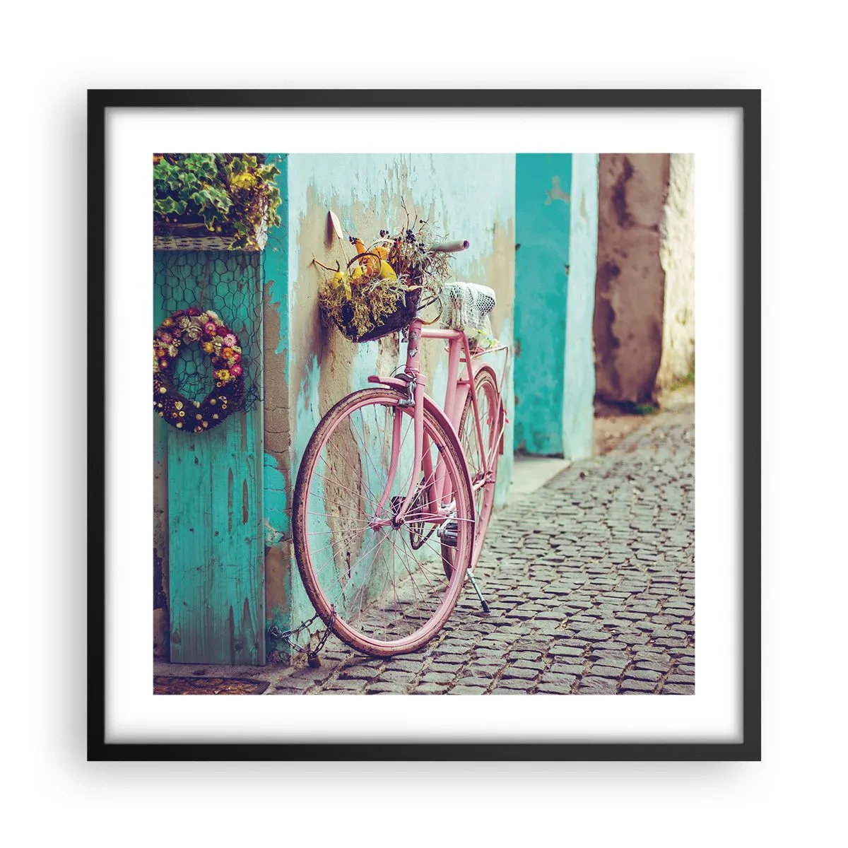 Poster în ramă neagră - Mă întorc imediat - 50x50 cm