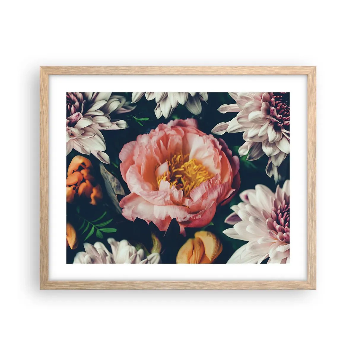 Poster în ramă de stejar deschis - Cu splendoare barocă - 50x40 cm