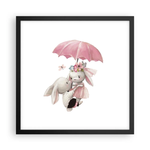 Poster în ramă neagră - Pur și simplu dragoste - 40x40 cm