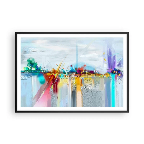 Poster în ramă neagră - Pod de bucurie peste râul vieții - 100x70 cm