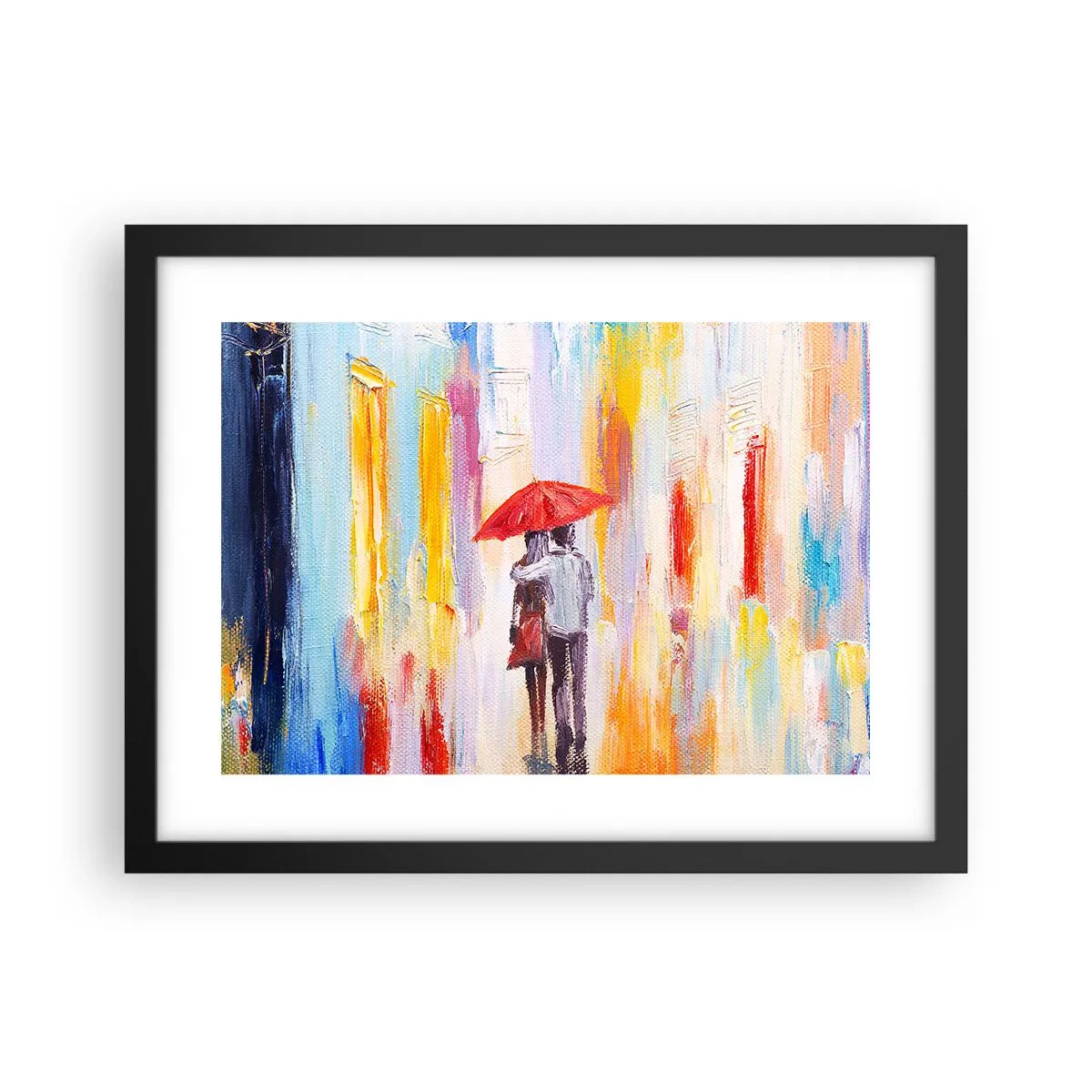 Poster în ramă neagră - Să plouă în continuare - 40x30 cm