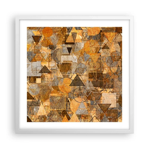 Poster în ramă albă - Lumea băgată în formă - 50x50 cm