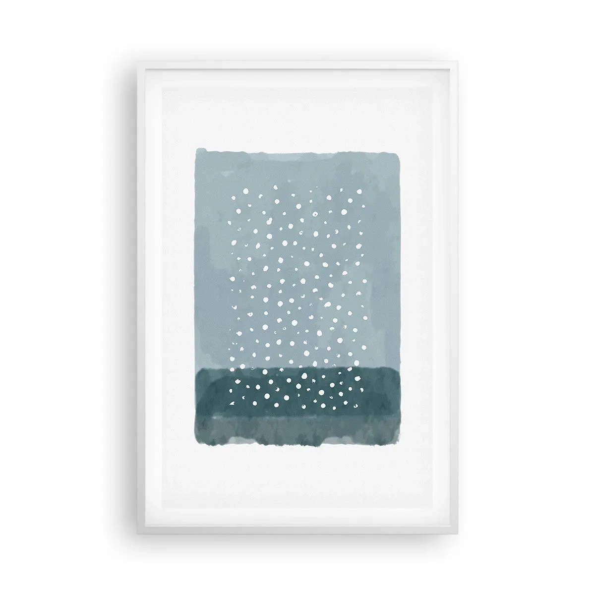 Poster în ramă albă - Crescute pe albastru - 61x91 cm