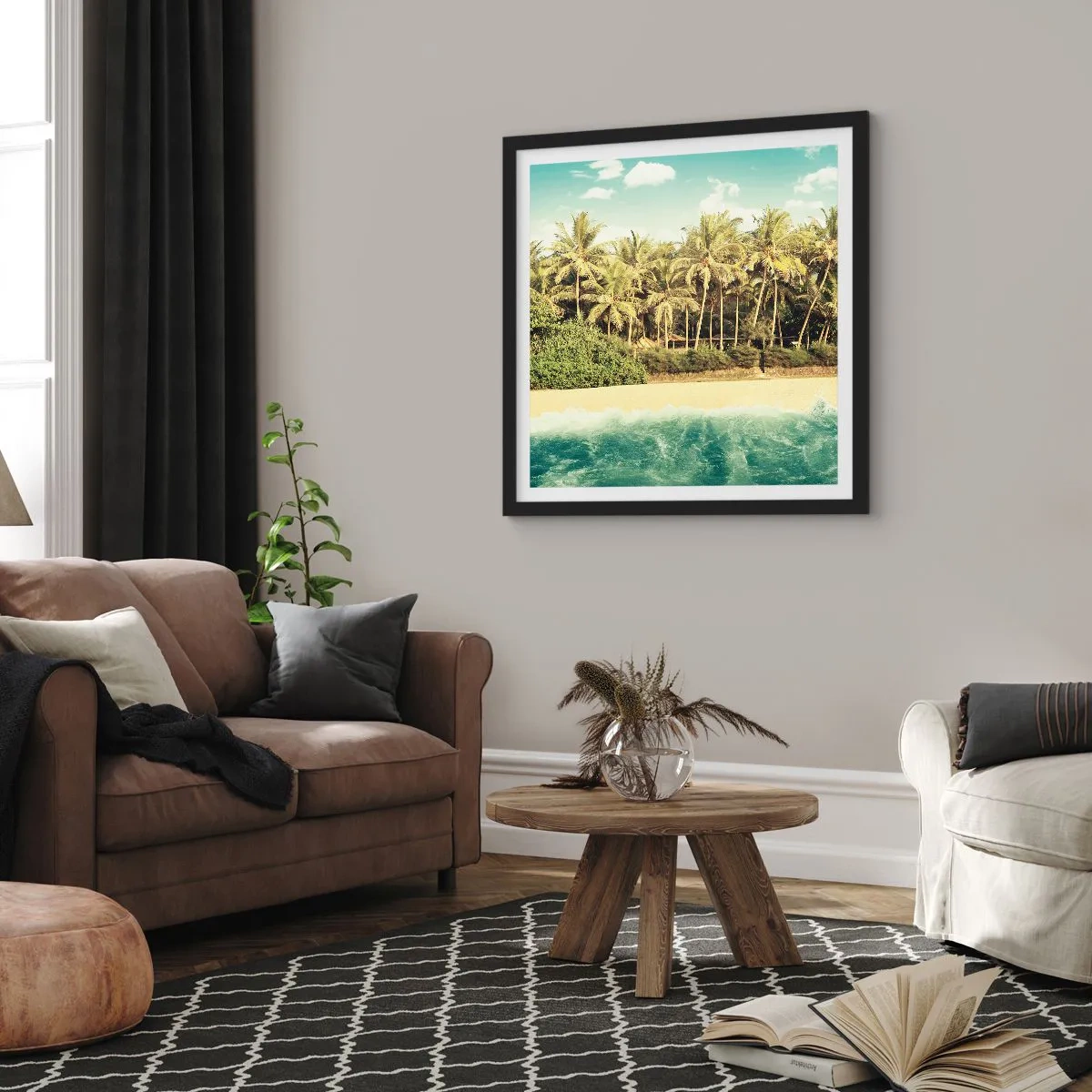 Poster în ramă neagră - Ce zici de aici? - 50x50 cm