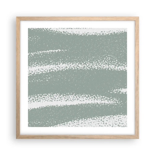 Poster în ramă de stejar deschis - Abstracție în stil de iarnă - 50x50 cm