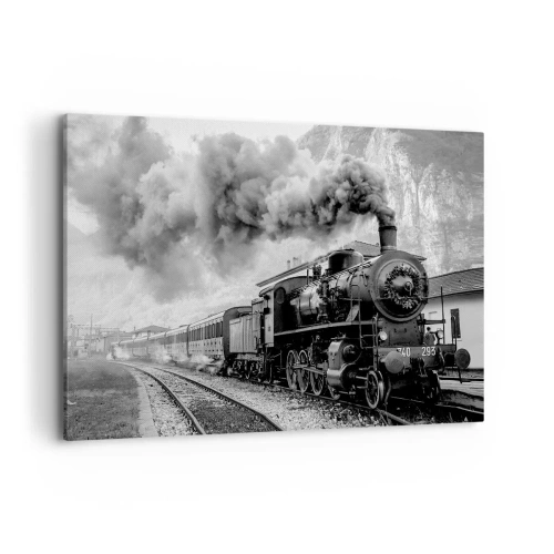 Tablou pe pânză - La gară... - 100x70 cm