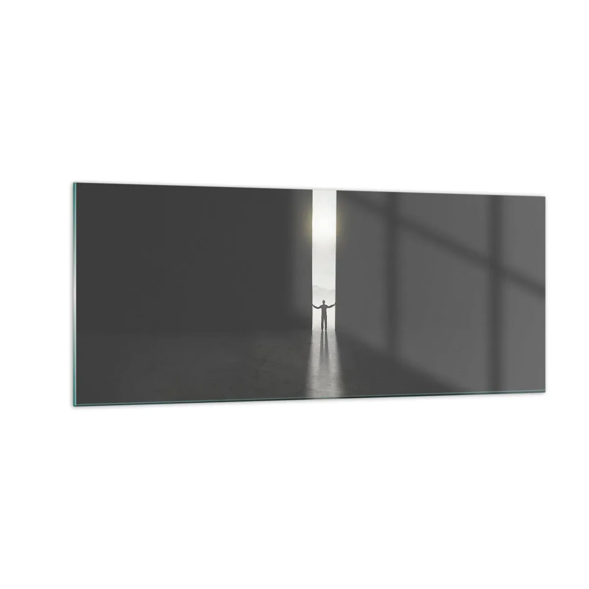 Tablou pe sticlă - Un pas spre un viitor luminos - 100x40 cm