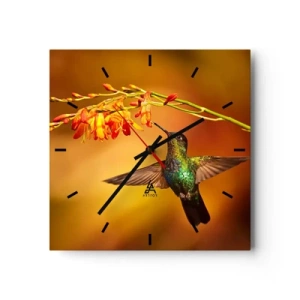 Ceas de perete - Ceas pe sticlă - Mesagerul mayaș al luminii - 30x30 cm