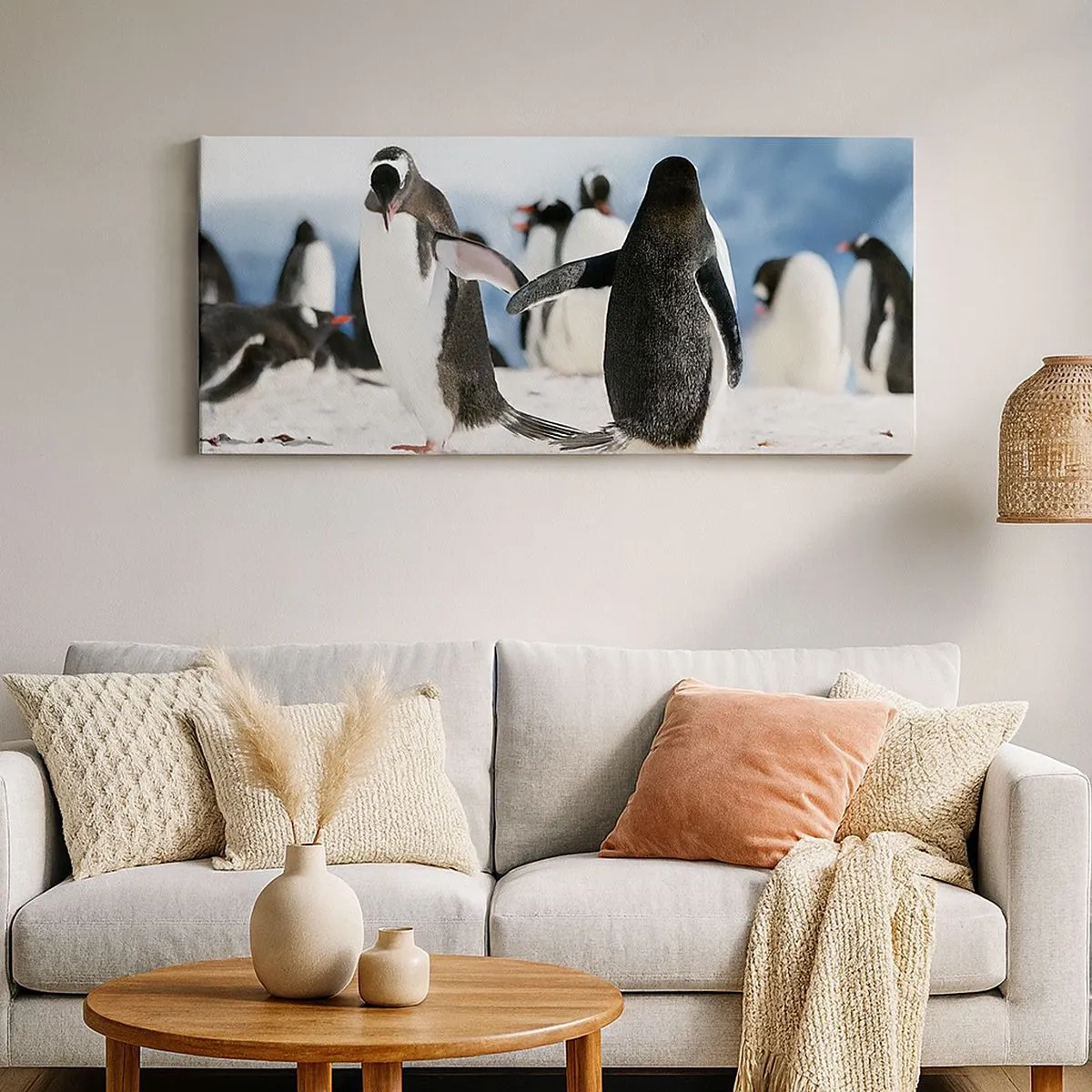 Tablou pe pânză - Dansul în zăpadă - 100x40 cm